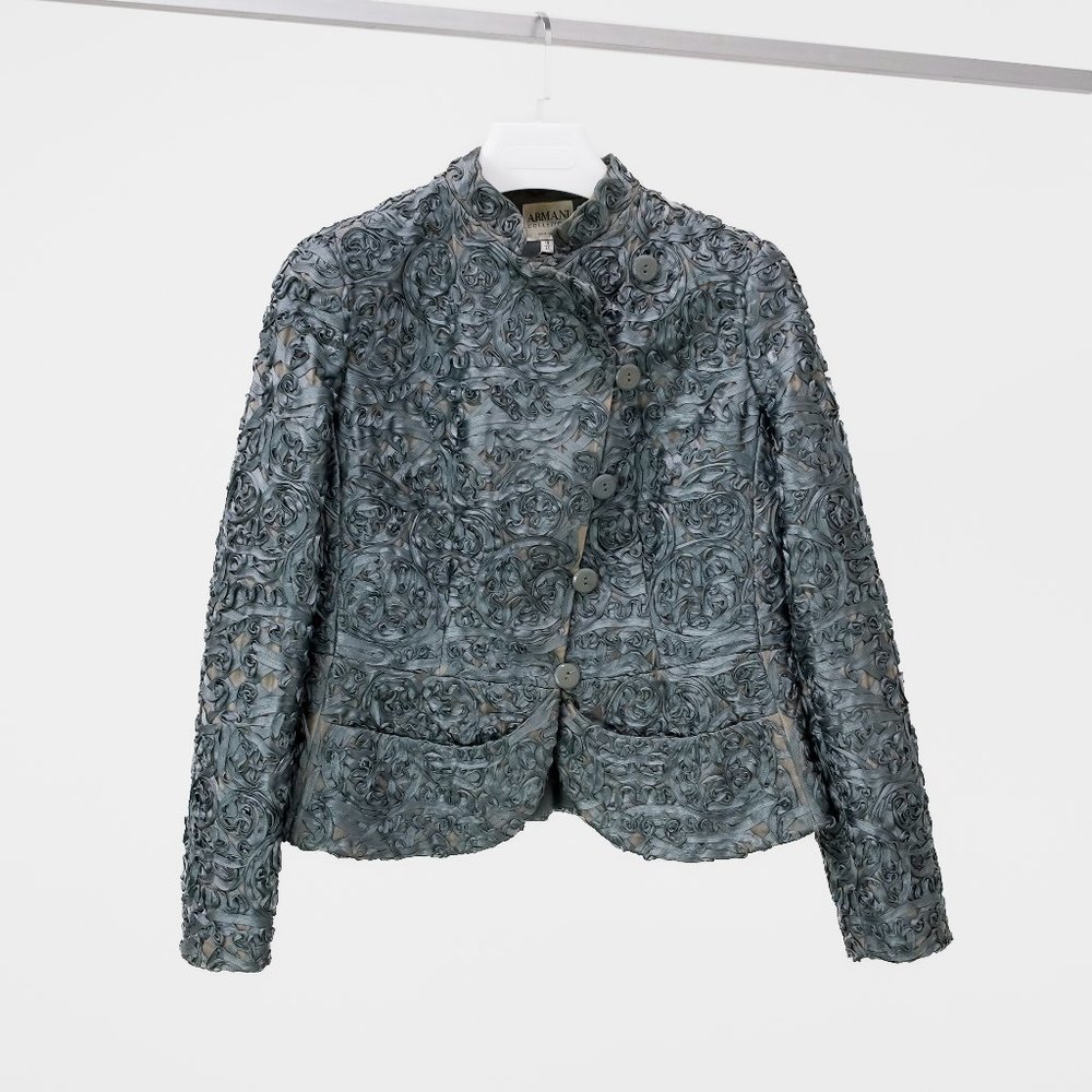 Armani Collezioni Ribbon Appliqué Blazer